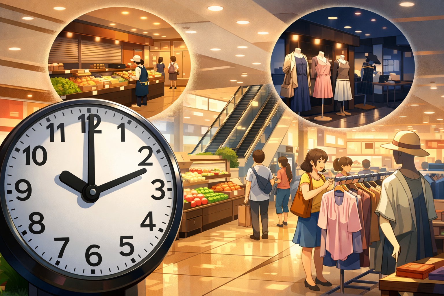 なぜ売り場によって時間が違うの？