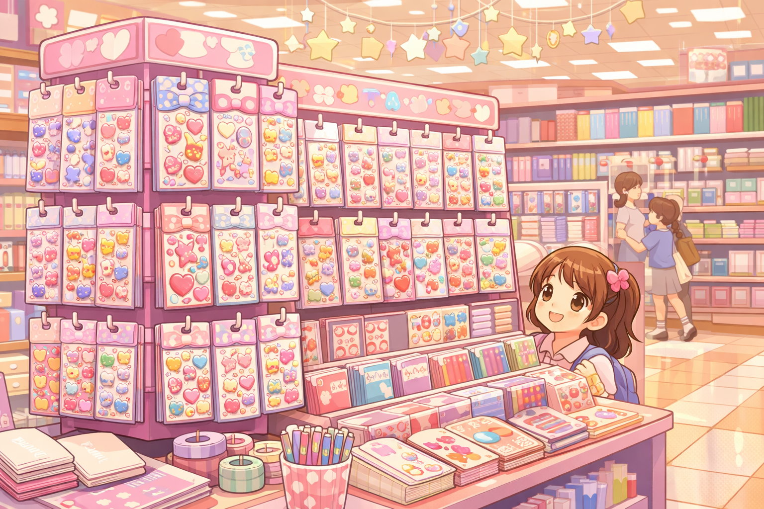 ボンボンドロップシールのイオン売り場は文房具コーナー！